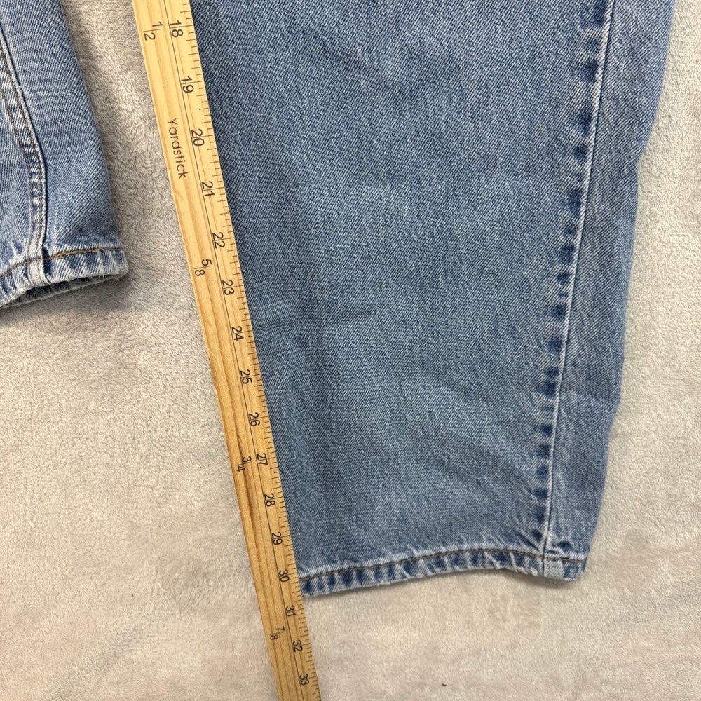 Vintage Levi's 550 Mens 42x32 Blue Relaxed Fit Light Wash 90s Denim Brown‎ Tab - Picture 5 of 12